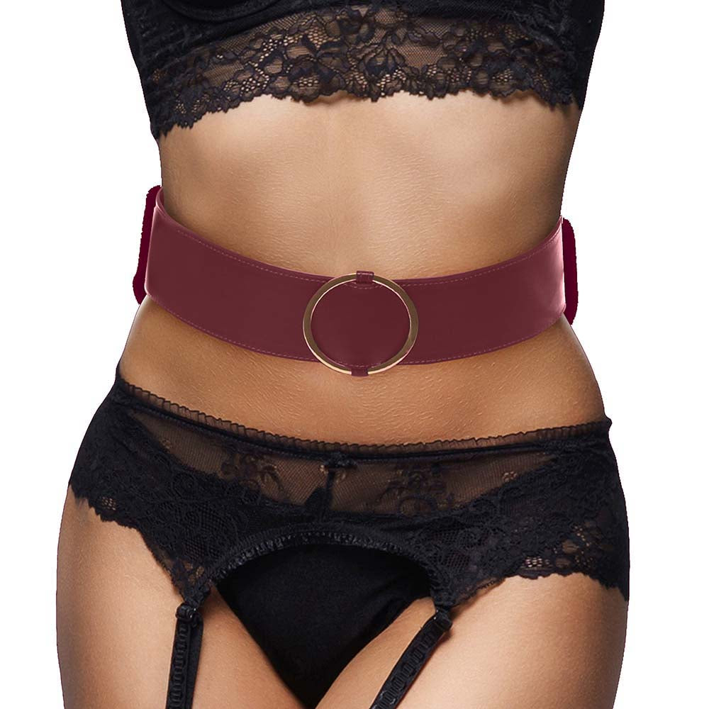 Ouch! Halo Burgundy Waist Bondage Belt /M Bondage and Fetish > Restraints - Tophatter Daily Deals