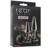 Rear Assets 2 Piece Butt Plug Kit in Gunmetal Anal Sex Toys > Butt Plugs - Tophatter Daily Deals