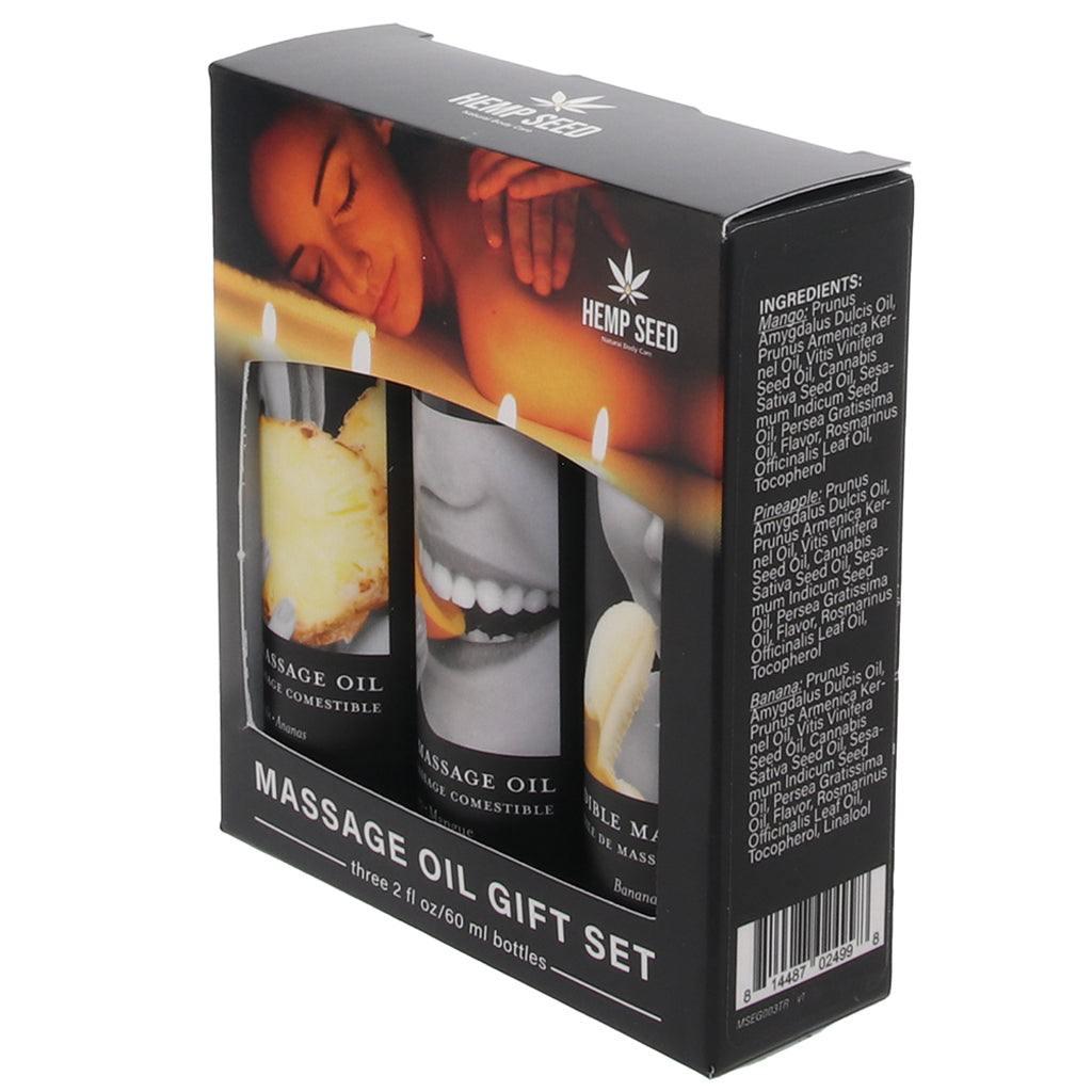 Edible Massage Oil Gift Set in Tropical - Tophatter's Adult Products Sensual Love > Massage - Tophatter Daily Deals