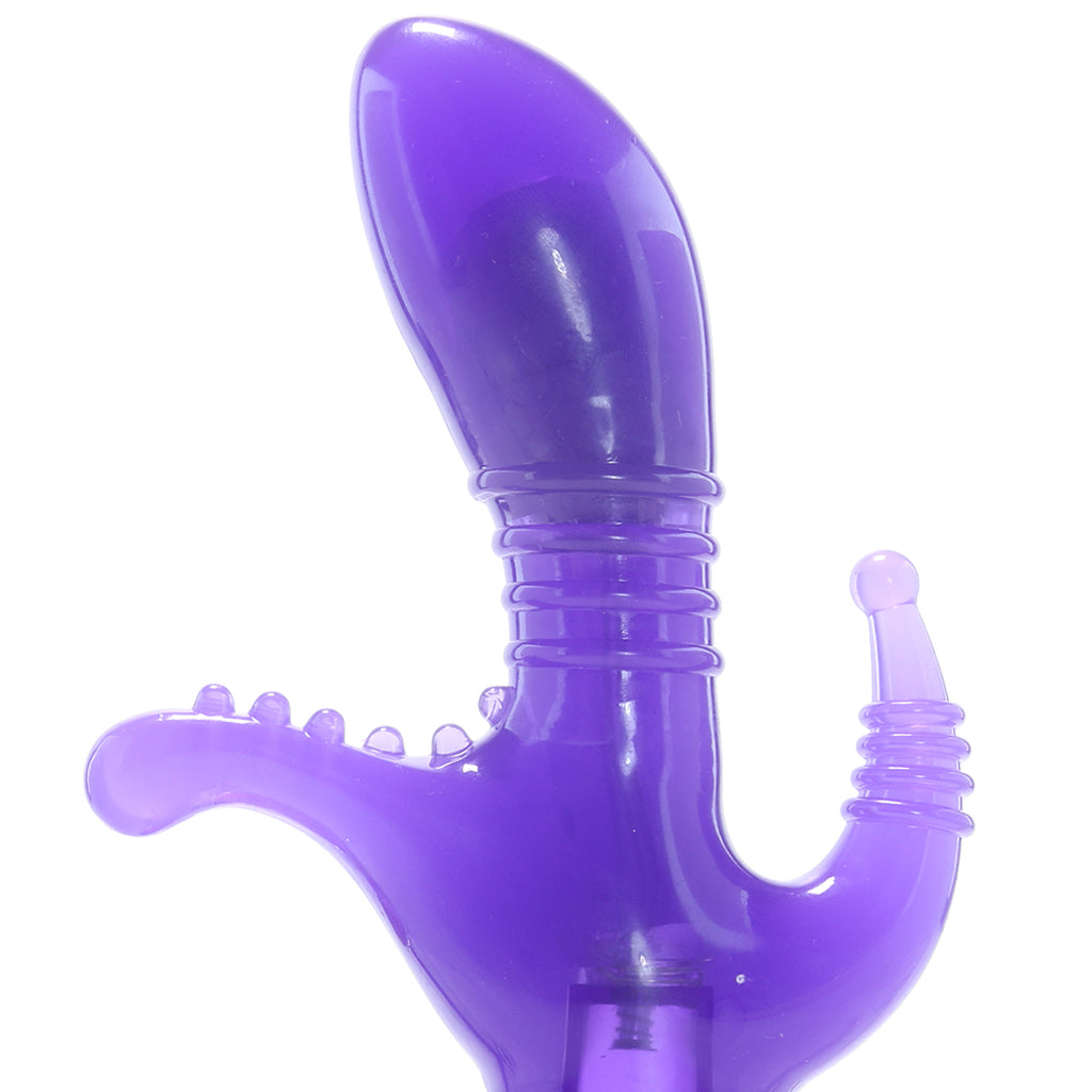 Triple Tease Vibe in Purple Vibrators > Double Penetration - Tophatter Daily Deals