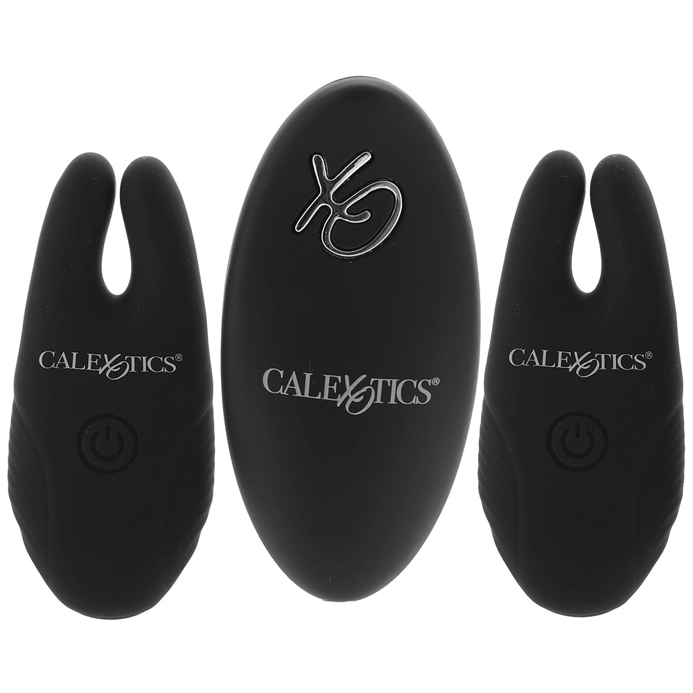 Remote Silicone Nipple Clamps in Black - Tophatter's Adult Sex Toys Online Bondage and Fetish > Nipple Stimulators & Clamps - Tophatter Daily Deals