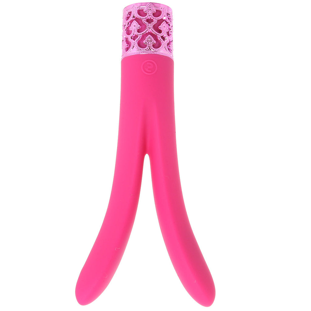 Royal Gems Dueling Queens Vibe in Pink - Tophatter's Vibrator Deals Online Vibrators > Clitoral Stimulators - Tophatter Daily Deals