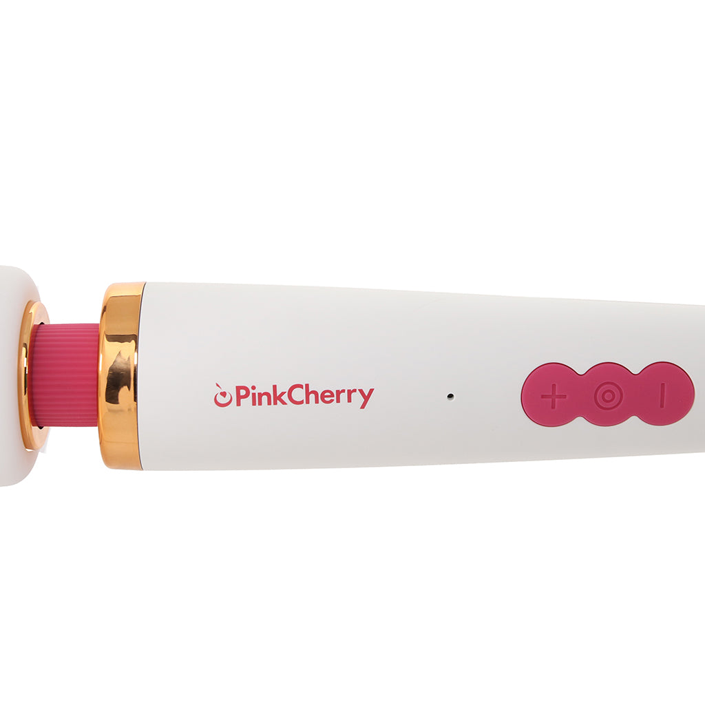 PinkCherry Premium Powered Wand in White - Tophatter's Adult Sex Toys Online Vibrators > Wands - Tophatter Daily Deals