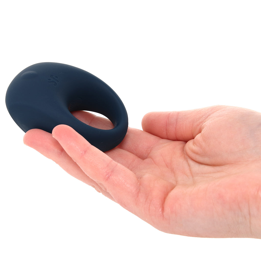 Satisfyer Strong One Ring Vibe in Blue Cock Rings - Tophatter Daily Deals