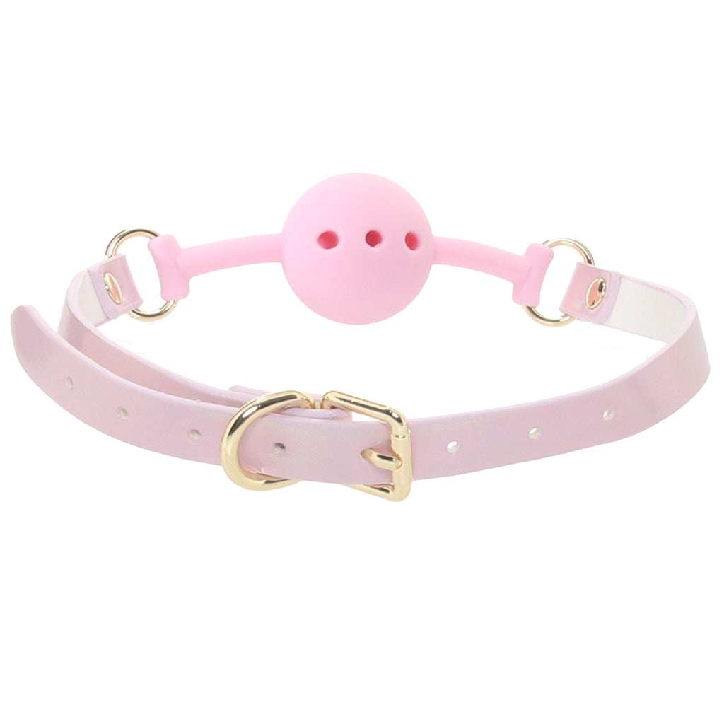 Ouch! Paris Collection Silicone Ball Gag in Pink - Tophatter's Adult Products Bondage and Fetish > Ball Gags & Mouth Restraints - Tophatter Daily Deals
