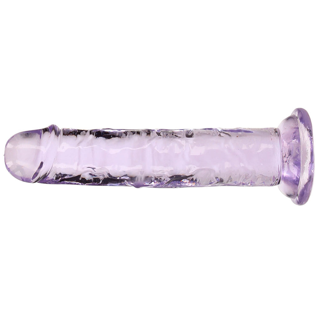 RealRock Crystal Clear Jelly 6 Inch Dildo in Purple - Tophatter's Adult Products Dildo Sex Toys > Realistic Dildos - Tophatter Daily Deals