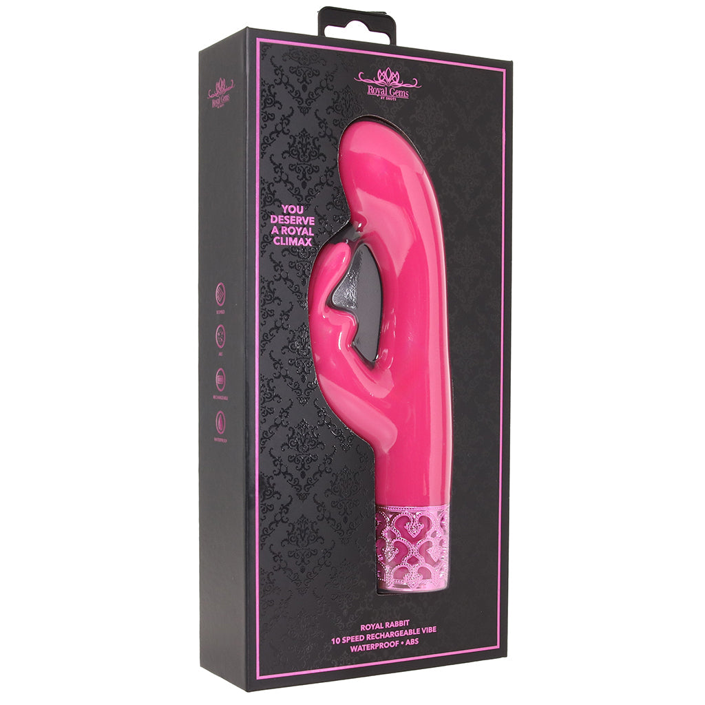 Royal Gems Rabbit Vibe in Pink Vibrators > Rabbit Vibrators - Tophatter Daily Deals