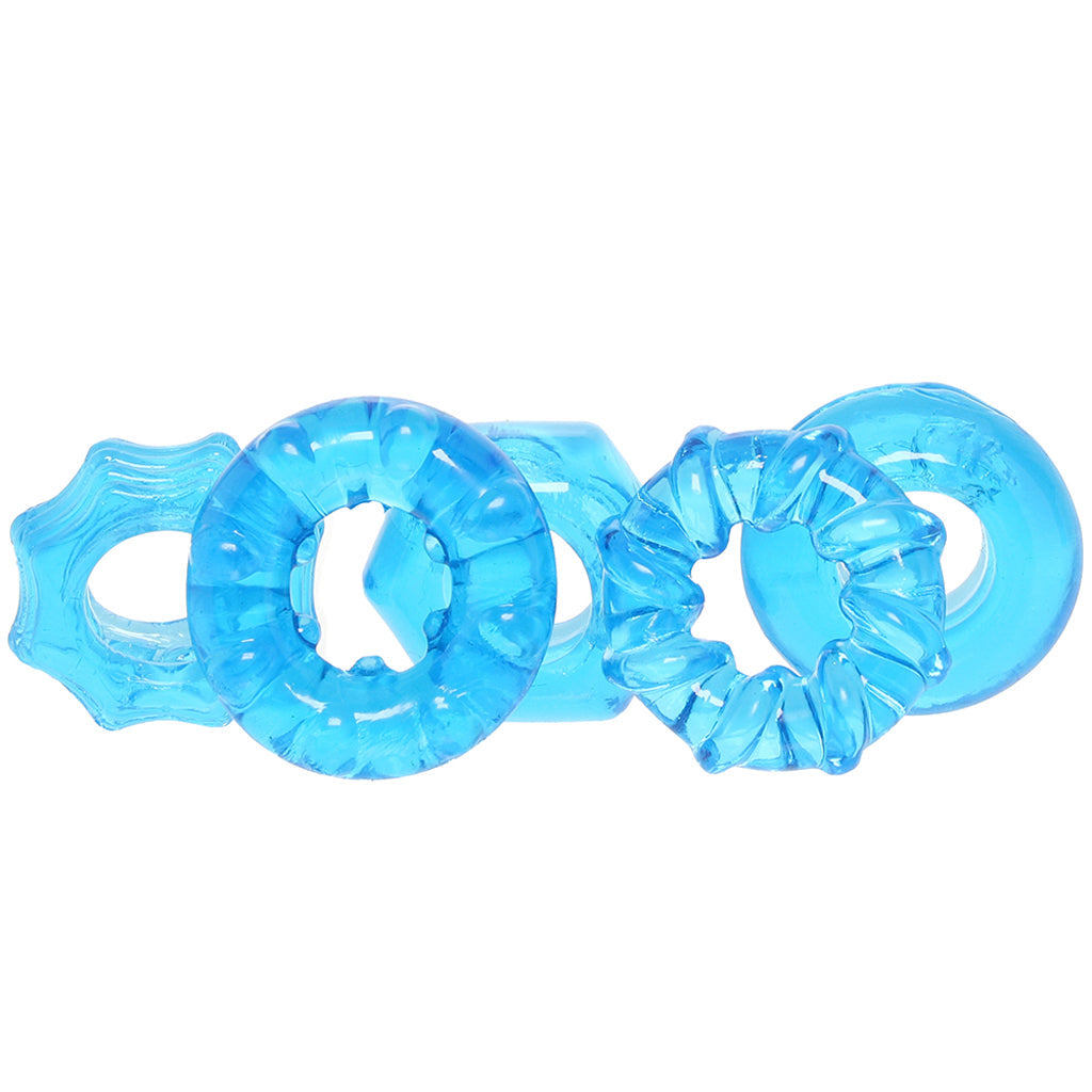 Enhancer Five Piece Cock Ring Set - Tophatter's Adult Sex Toys Online Cock Rings - Tophatter Daily Deals