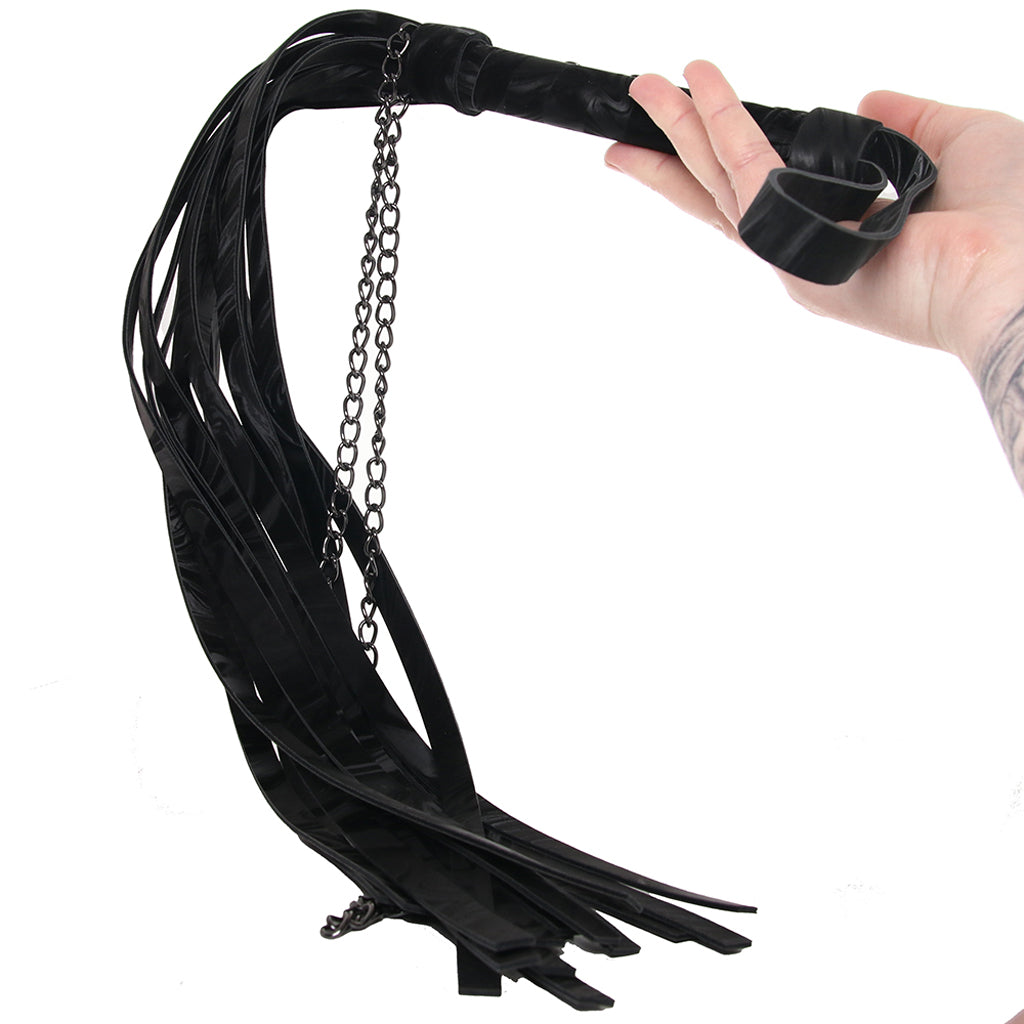 Velvet Noir Chain Flogger - Tophatter's Adult Sex Toys Online Bondage and Fetish > Whips and Crops - Tophatter Daily Deals