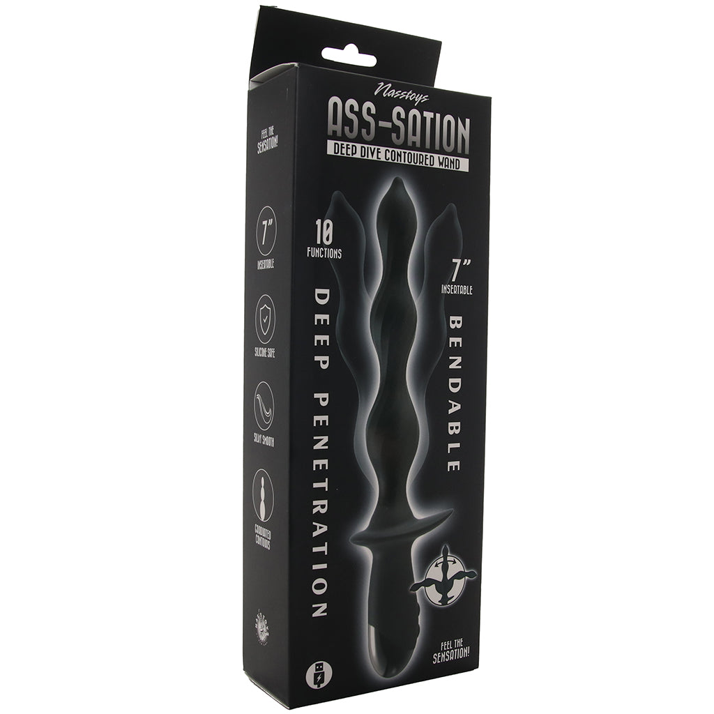Ass-Station Deep Dive Beaded Anal Vibe - Tophatter's Adult Sex Toys Online Anal Sex Toys > Anal Vibrators - Tophatter Daily Deals
