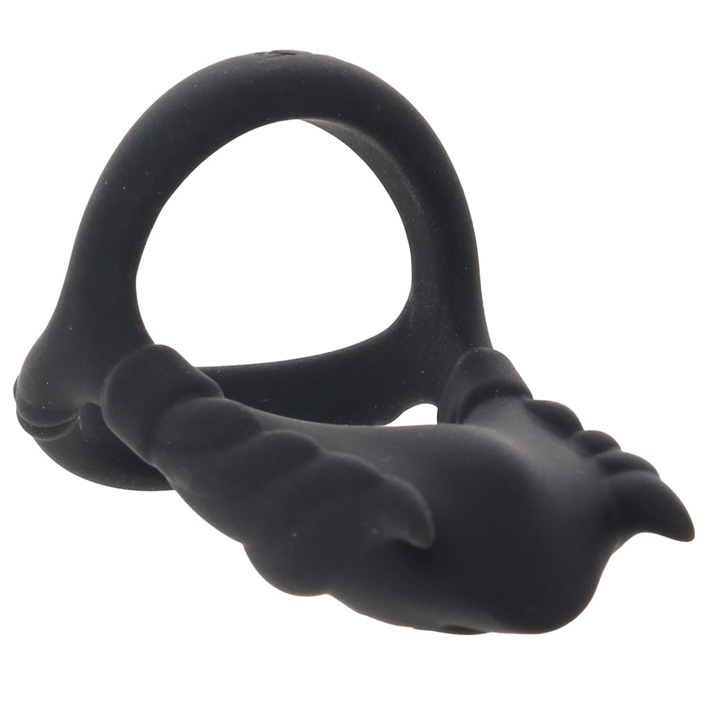 Rocky Silicone Vibrating Dual C-Ring Cock Rings - Tophatter Daily Deals