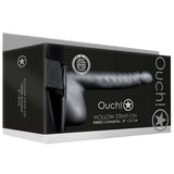 Ouch! Ribbed 8 Inch Hollow Ballsy Strap-On in Gunmetal Dildo Sex Toys > Strap-On and Harnesses - Tophatter Daily Deals