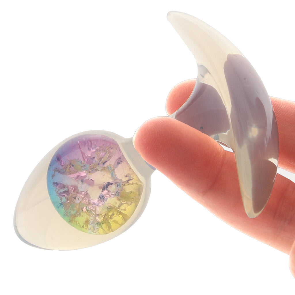Glams Cosmic Rainbow Butt Plug in Small - Tophatter's Adult Sex Toys Online Anal Sex Toys > Butt Plugs - Tophatter Daily Deals