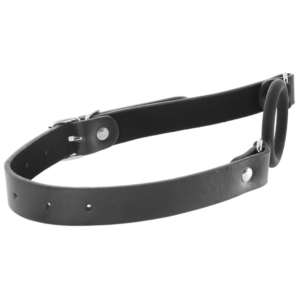Ouch! Silicone Rigid Ring Gag in Black - Tophatter's Adult Products Bondage and Fetish > Ball Gags & Mouth Restraints - Tophatter Daily Deals