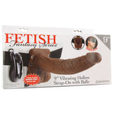 Fetish Fantasy Vibrating 9 Inch Hollow Strap-On in Brown Vibrators > Strap-On & Wearable - Tophatter Daily Deals