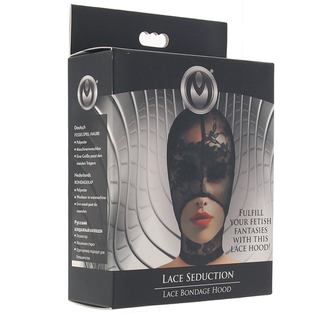 Master Series Lace Seduction Bondage Hood - Tophatter's Adult Products Bondage and Fetish > Pleasure Masks and Dress Up Play - Tophatter Daily Deals