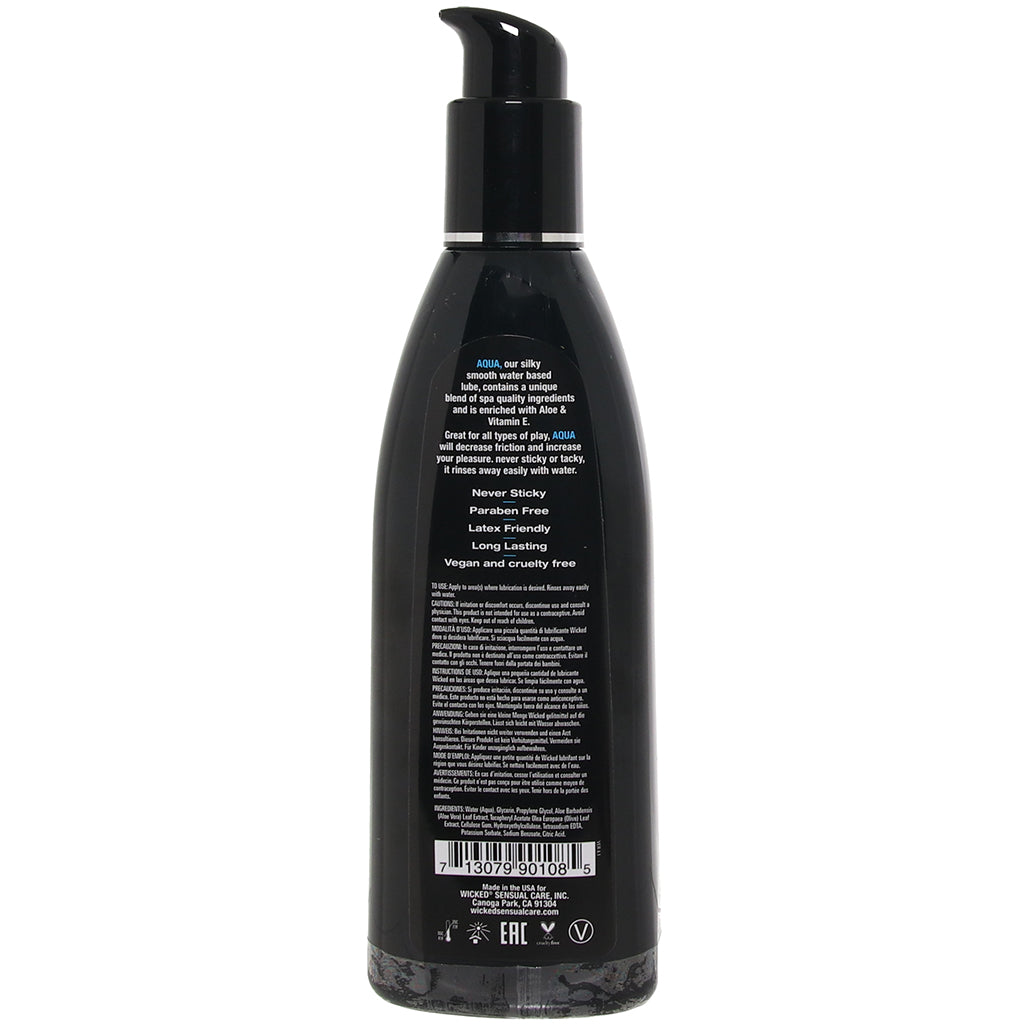 Aqua Fragrance Free Water Based Lube in 8.5oz/250ml Lubes and Lotions > Water Based Sex Lubes - Tophatter Daily Deals
