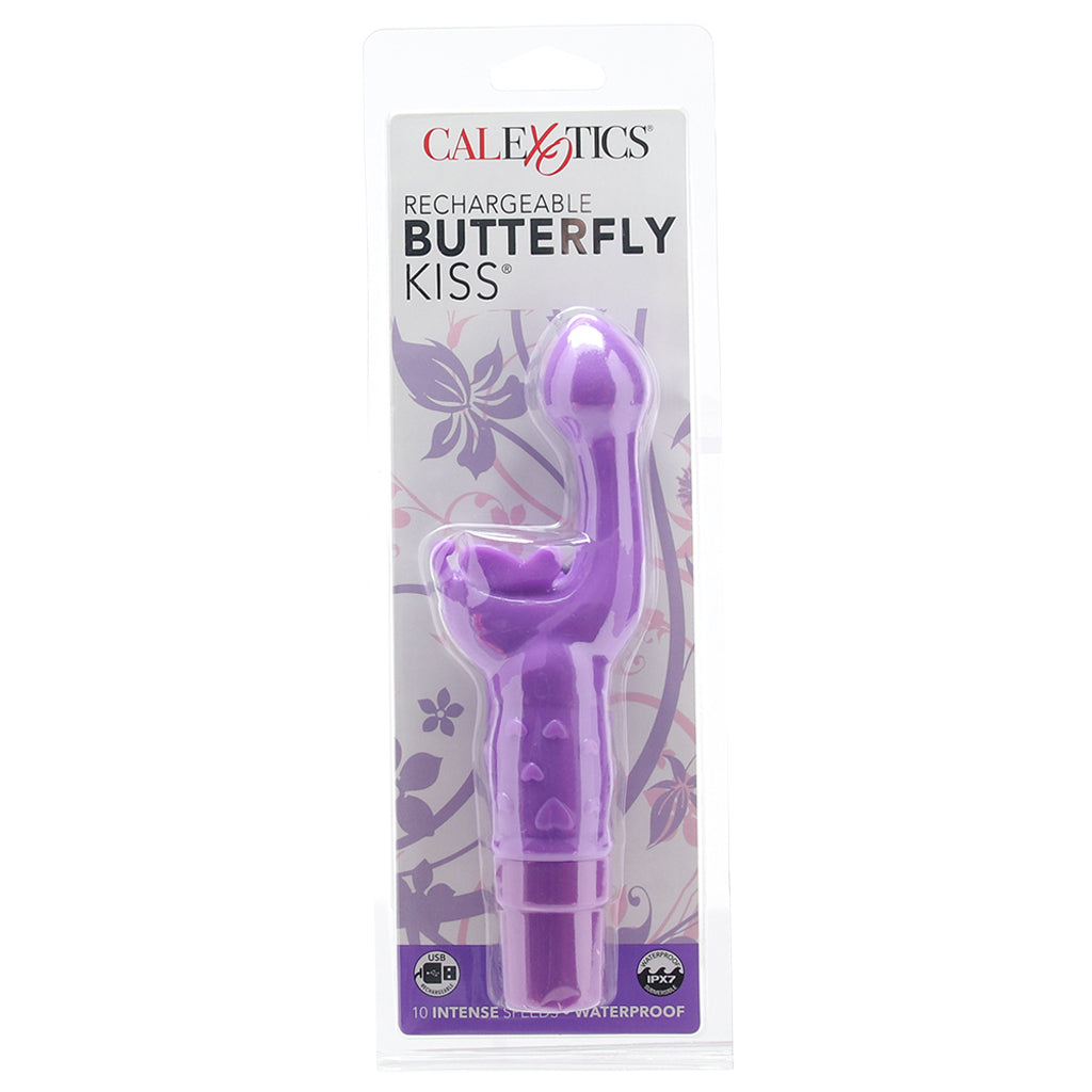 Rechargeable Butterfly Kiss Vibe in Purple - Tophatter's Adult Sex Toys Online Vibrators > G-Spot Vibrators - Tophatter Daily Deals