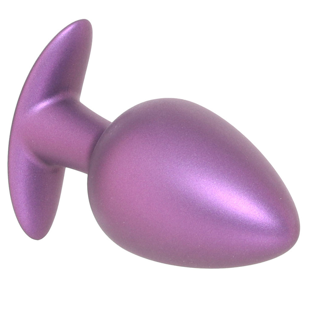 Ouch! Smooth Silicone 3.5 Inch Butt Plug in Metallic Purple Anal Sex Toys > Butt Plugs - Tophatter Daily Deals