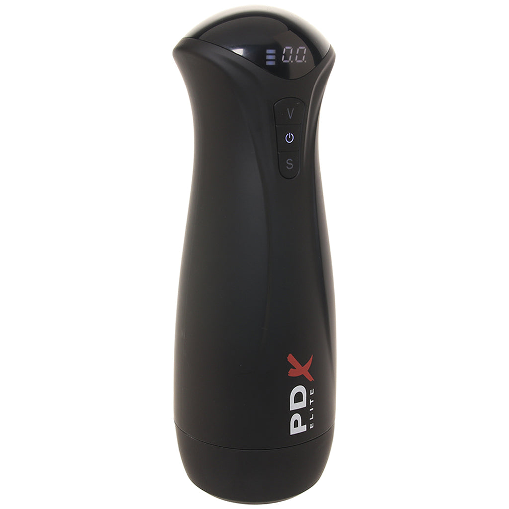 PDX Elite Fap-Gasm Auto Stroker in Frosted - Tophatter's Adult Sex Toys Online Male Masturbators > Auto Strokers - Tophatter Daily Deals