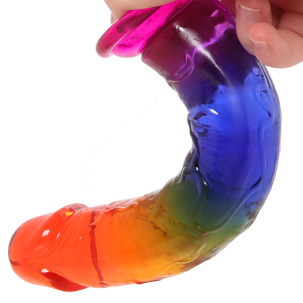Crystal Jellies 7.5 Inch Classic Dildo in Rainbow Dildo Sex Toys > Realistic Dildos - Tophatter Daily Deals