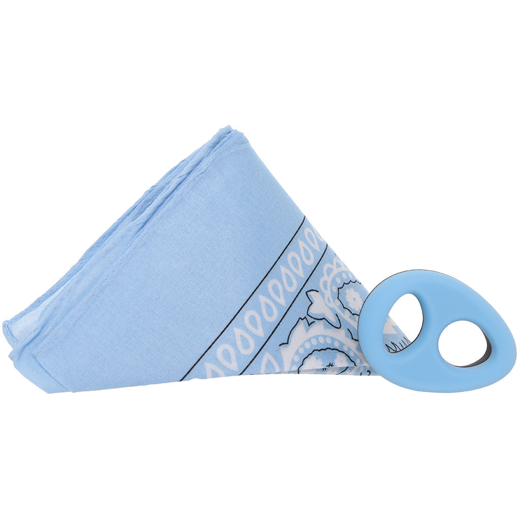 Rock Solid The Code C-Ring and Bandana Set in Light Blue Cock Rings - Tophatter Daily Deals