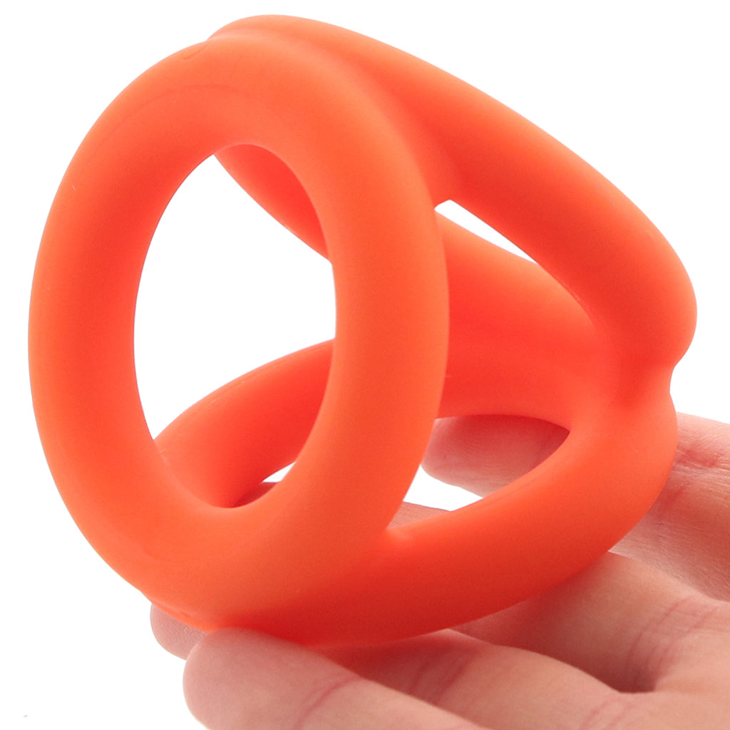 Alpha Liquid Silicone Tri-Ring Cock Rings - Tophatter Daily Deals