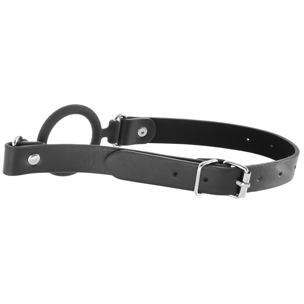 Ouch! Silicone Rigid Ring Gag in Black - Tophatter's Adult Products Bondage and Fetish > Ball Gags & Mouth Restraints - Tophatter Daily Deals