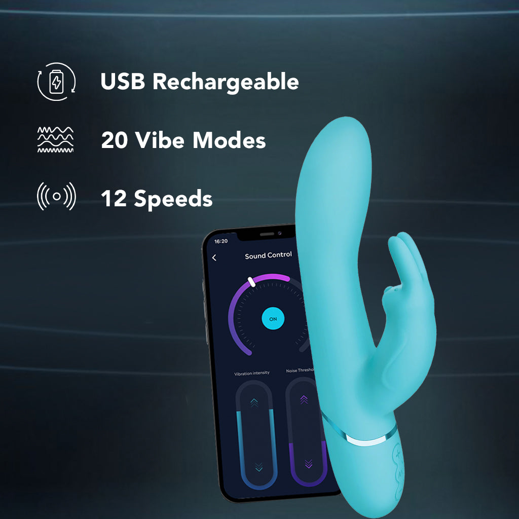 Love Distance Receive App Controlled Rabbit Vibe - Tophatter's Adult Sex Toys Online Vibrators > Rabbit Vibrators - Tophatter Daily Deals