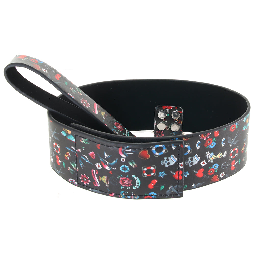 Ouch! Old School Tattoo Leash & Collar Bondage and Fetish > Leashes and Collars - Tophatter Daily Deals