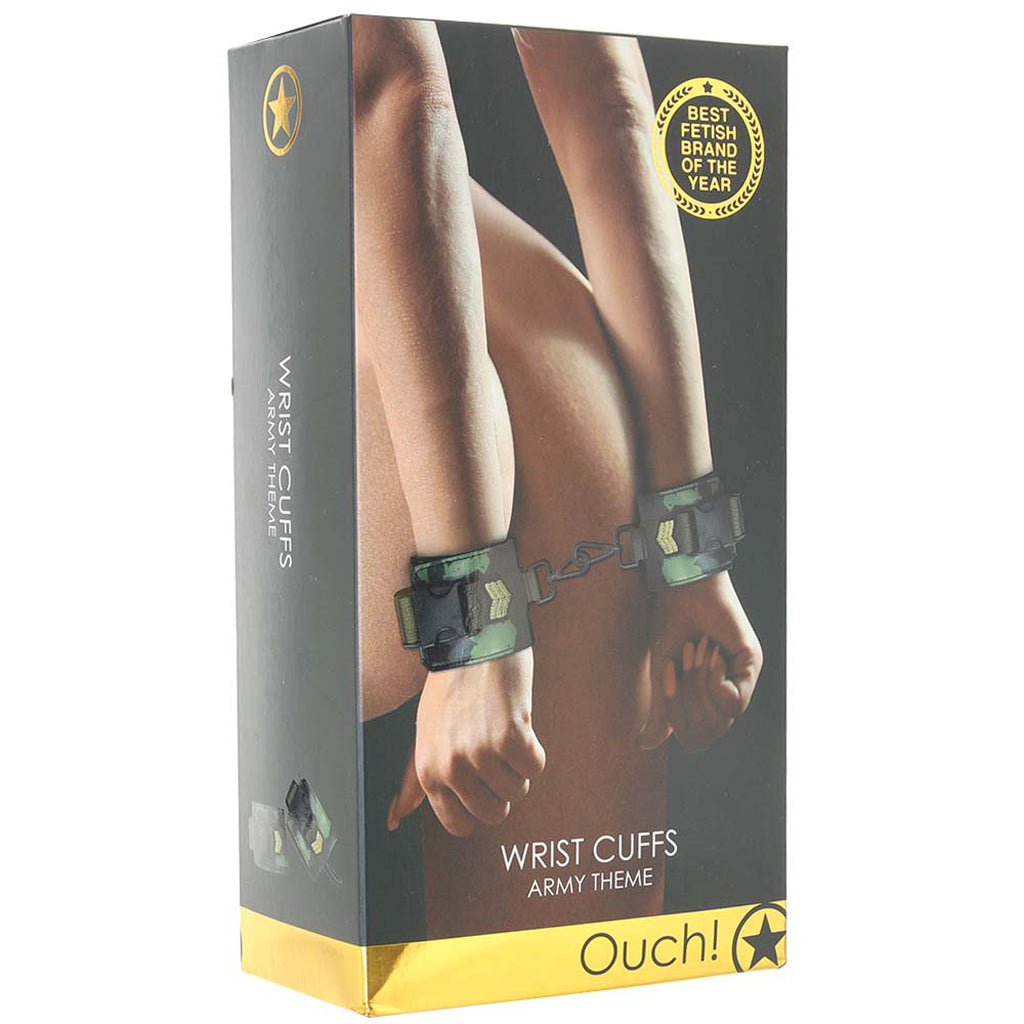 Ouch! Army Themed Wrist Cuffs Bondage and Fetish > Wrist and Ankle Cuffs - Tophatter Daily Deals
