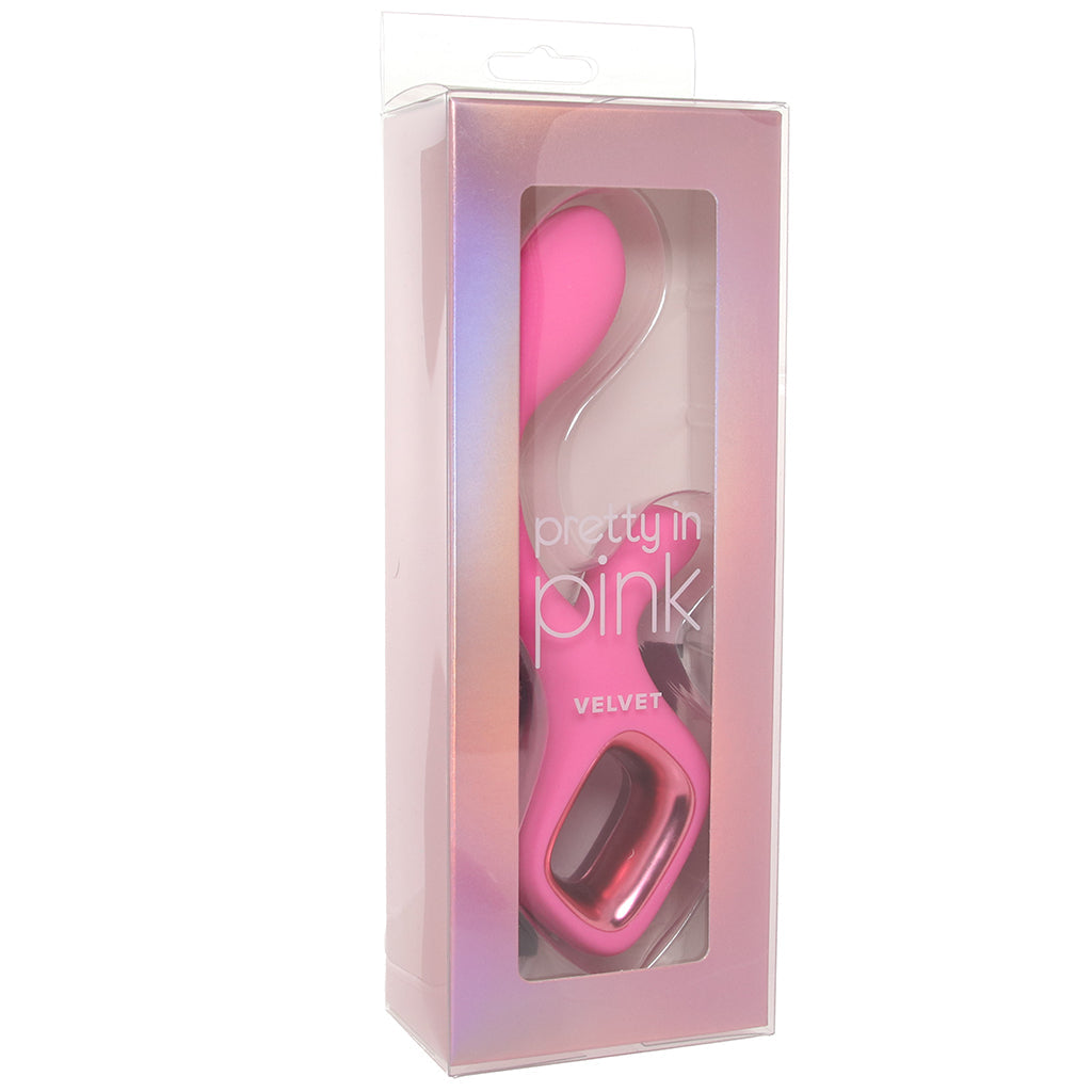 Pretty in Pink Velvet G-Spot Rabbit Vibe Vibrators > Rabbit Vibrators - Tophatter Daily Deals