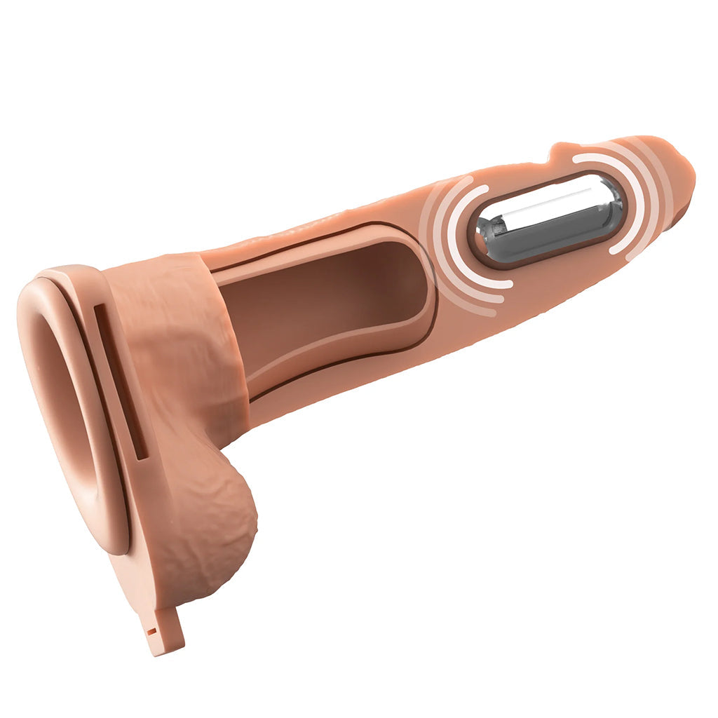 Fantasy X-tensions 6 Inch Hollow Strap-On Vibe in Light Male Enhancement > Extenders and Sleeves - Tophatter Daily Deals
