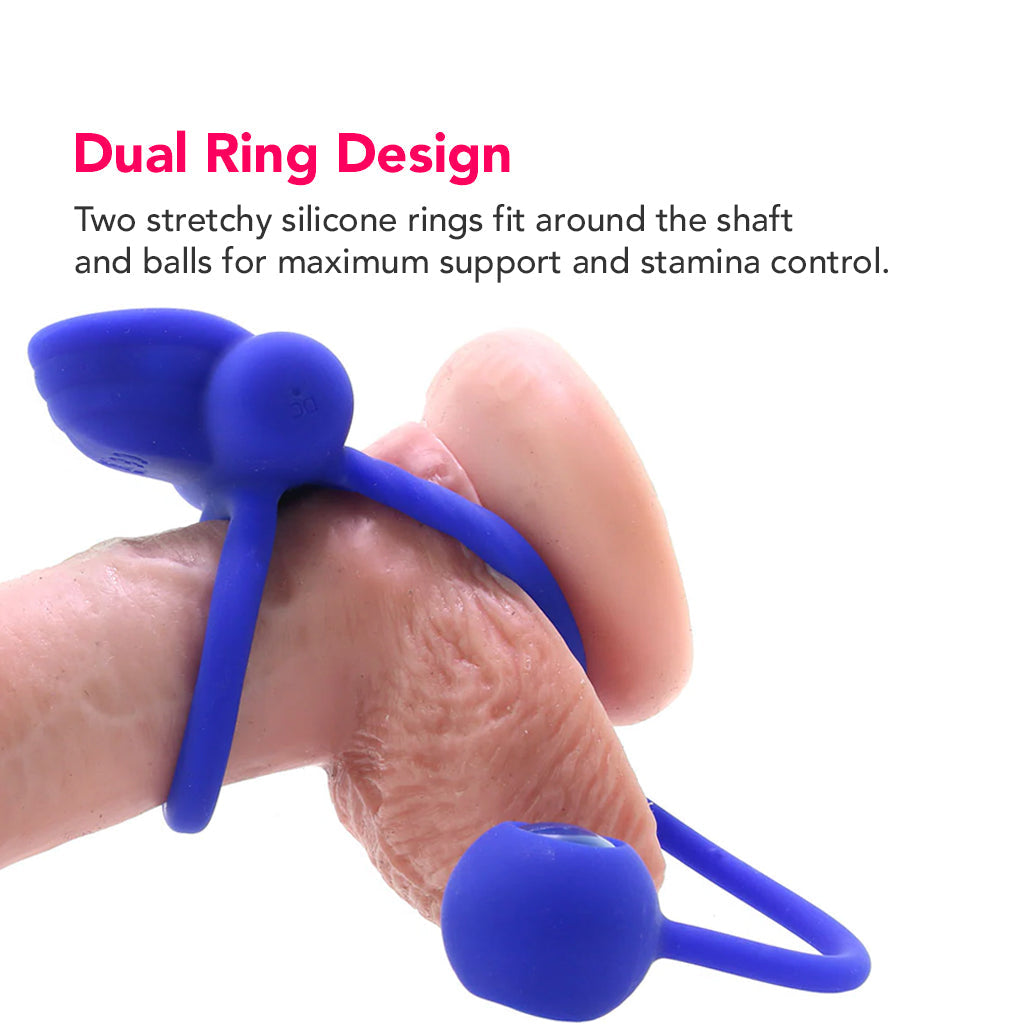 Dual Rockin' Rim Enhancer Cock Ring in Blue Cock Rings - Tophatter Daily Deals