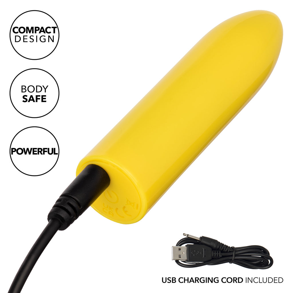 Turbo Buzz Classic Mini Bullet Vibe in Yellow Vibrators > Bullet and Egg Vibrators - Tophatter Daily Deals
