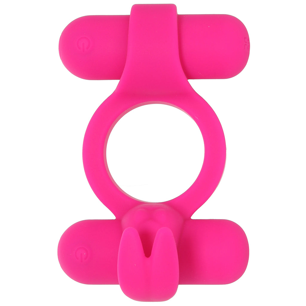 Rockin' Rabbit Dual Vibrating Ring - Tophatter's Adult Sex Toys Online Cock Rings - Tophatter Daily Deals