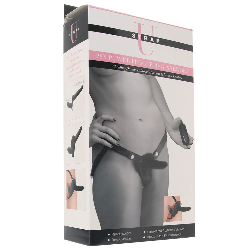 Strap U Power Pegger Beginner Vibrating Dildo & Harness Dildo Sex Toys > Strap-On and Harnesses - Tophatter Daily Deals