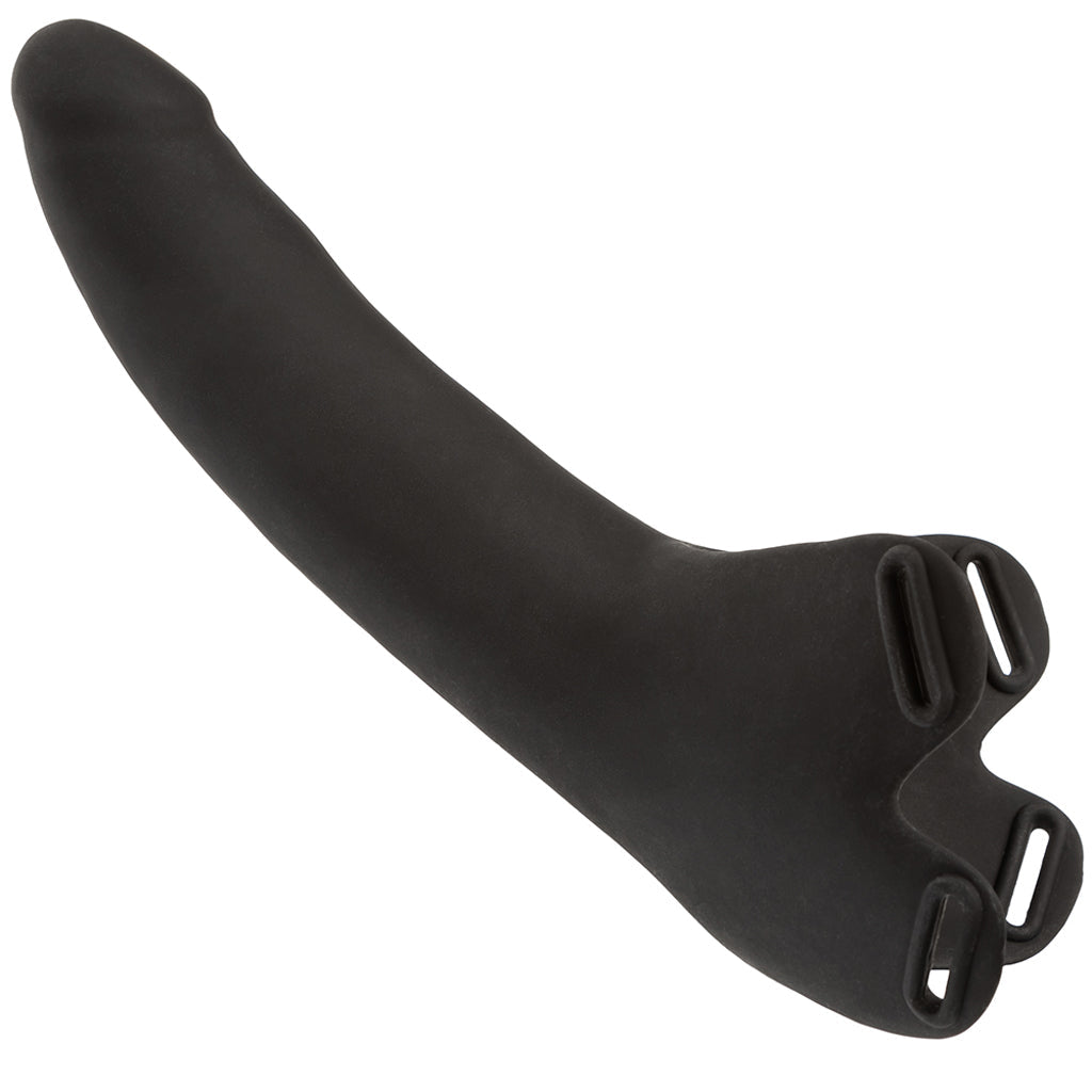 Accommodator Silicone Chin Strap Dildo in Black - Tophatter's Adult Products Dildo Sex Toys > Strap-On and Harnesses - Tophatter Daily Deals