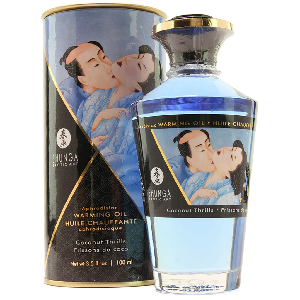 Aphrodisiac Warming Oil 3.5oz/100ml in Coconut Thrills - Tophatter's Adult Products Sensual Love > Massage - Tophatter Daily Deals
