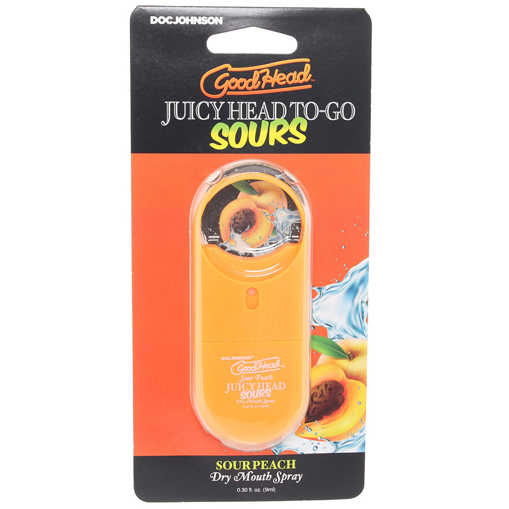 GoodHead Juicy Head Sours Spray To-Go in Peach - Tophatter's Adult Sex Toys Online Lubes and Lotions > Flavored Sex Lubes - Tophatter Daily Deals