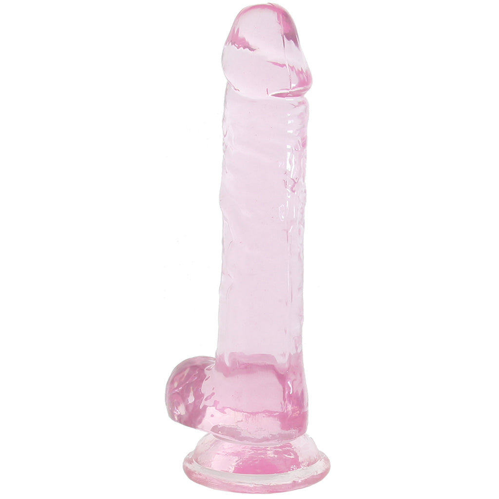 Naturally Yours 7 Inch Crystalline Dildo in Rose - Tophatter's Adult Products Dildo Sex Toys > Realistic Dildos - Tophatter Daily Deals