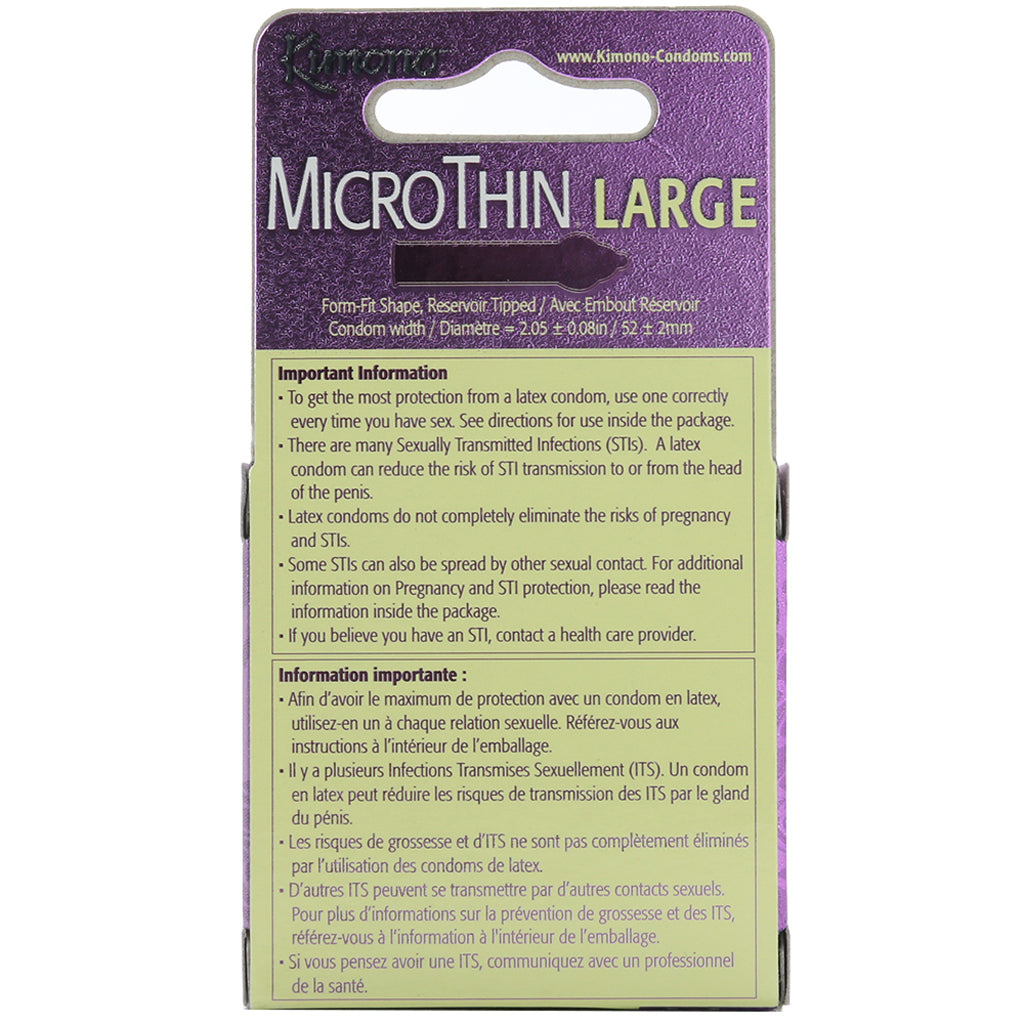 Kimono MicroThin Large Condoms in 3 Pack Condoms - Tophatter Daily Deals
