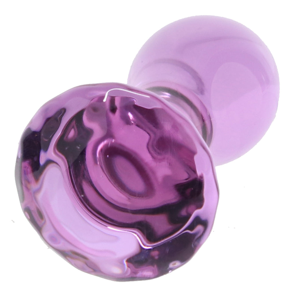 Crystal Glass Gem Plug in Purple - Tophatter's Adult Sex Toys Online Anal Sex Toys > Butt Plugs - Tophatter Daily Deals
