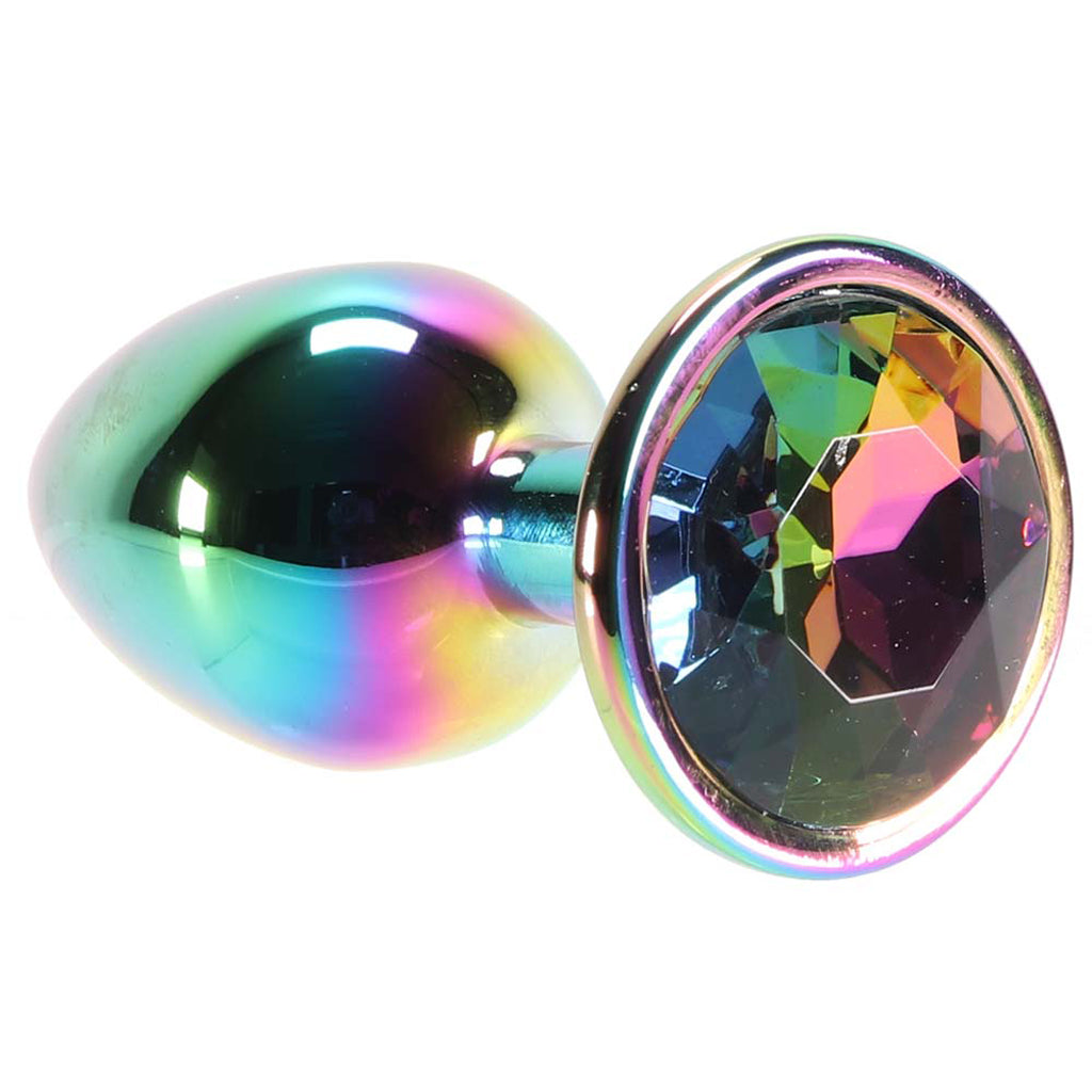 Small Aluminum Plug with Rainbow Gem in Multicolor Anal Sex Toys > Butt Plugs - Tophatter Daily Deals