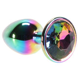 Small Aluminum Plug with Rainbow Gem in Multicolor Anal Sex Toys > Butt Plugs - Tophatter Daily Deals