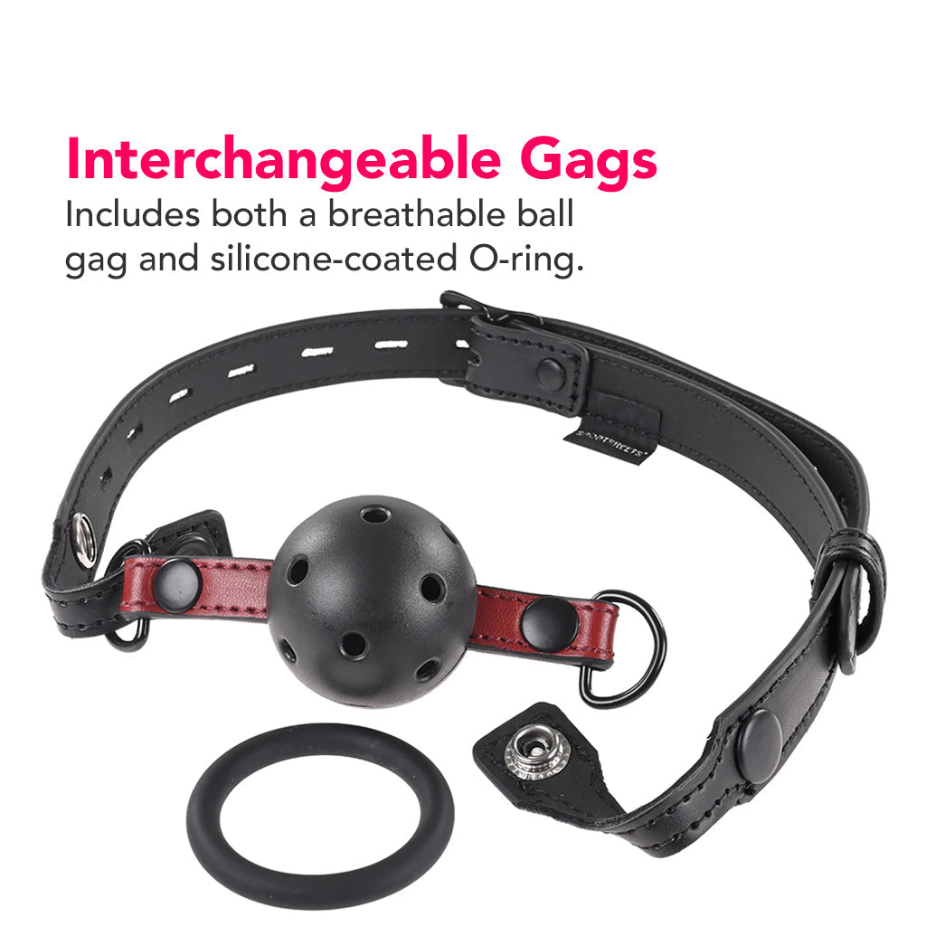 Saffron Interchangeable Gag Bondage and Fetish > Ball Gags & Mouth Restraints - Tophatter Daily Deals