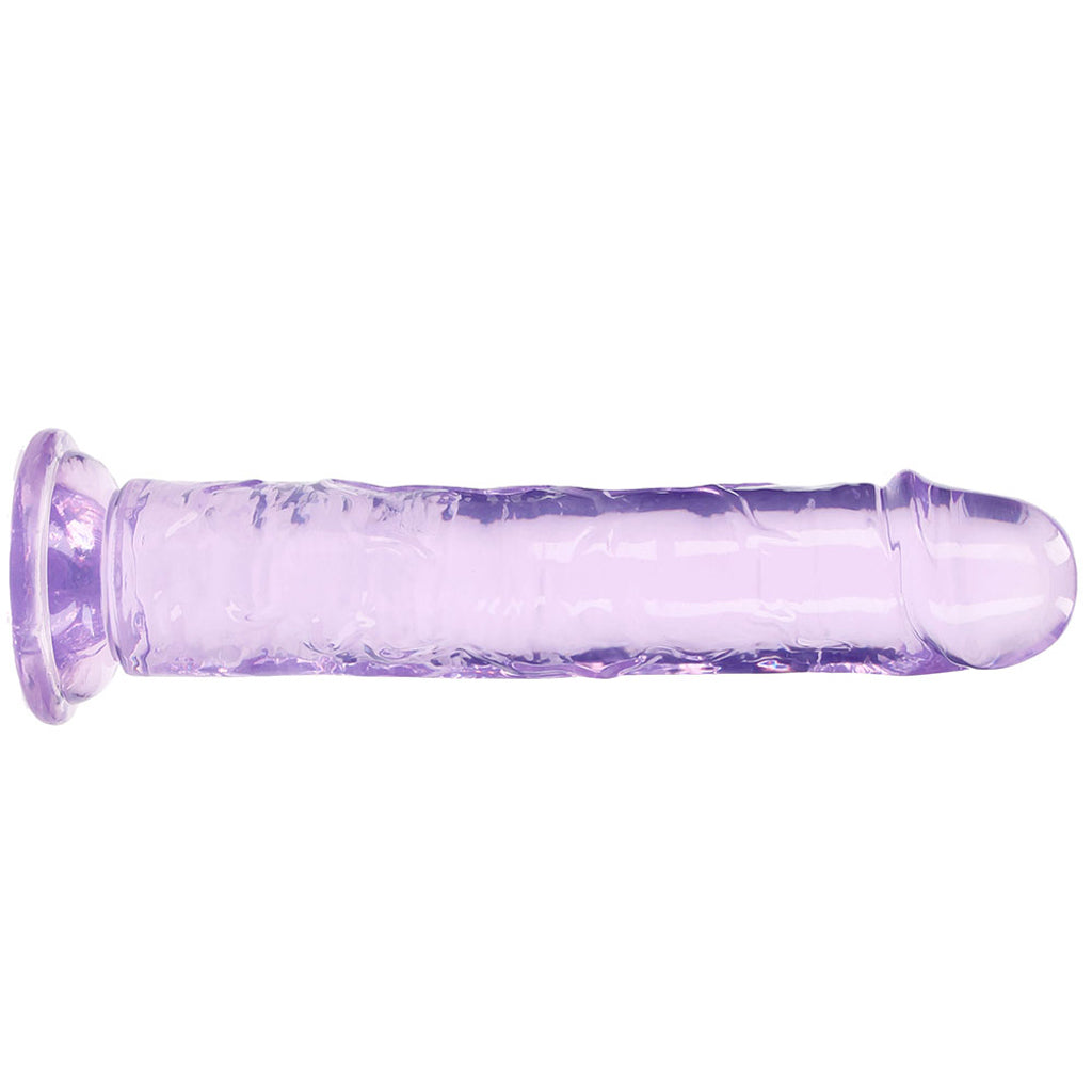 RealRock Crystal Clear Jelly 8 Inch Dildo in Purple - Tophatter's Adult Products Dildo Sex Toys > Realistic Dildos - Tophatter Daily Deals