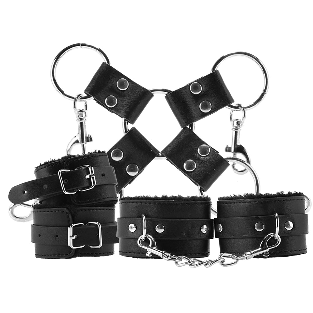 Intermediate Bondage Kit in Black - Tophatter's Adult Products Bondage and Fetish > Starter BDSM Kits - Tophatter Daily Deals