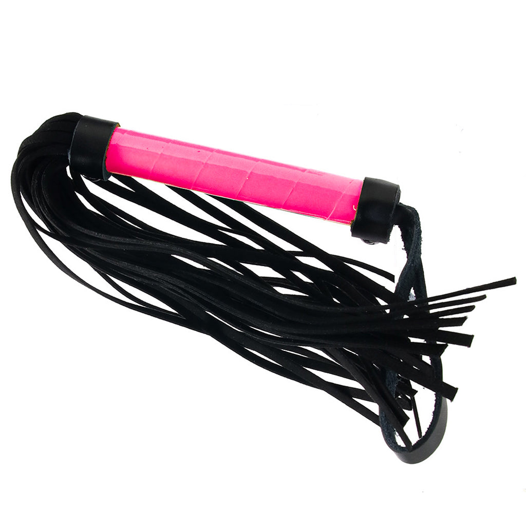 Electra Play Things Flogger in Neon Pink - Tophatter's Adult Sex Toys Online Bondage and Fetish > Whips and Crops - Tophatter Daily Deals