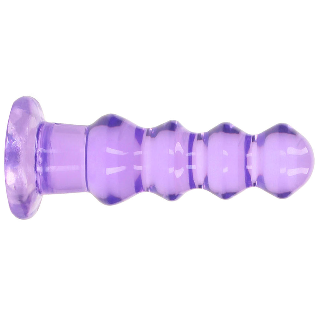 RealRock Crystal Clear Jelly 5.5 Inch Curvy Dildo in Purple - Tophatter's Adult Products Dildo Sex Toys > Anal Dildos - Tophatter Daily Deals